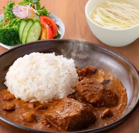 ちょっと贅沢な牛たんカレー定食
