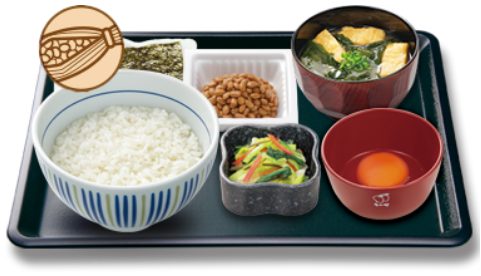 お馴染みの和定食「こだわり卵の納豆朝食」